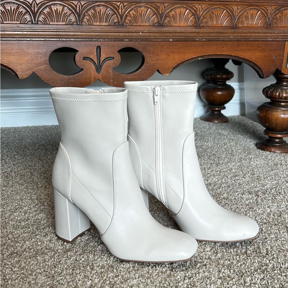 a new day Cream Heeled Boots